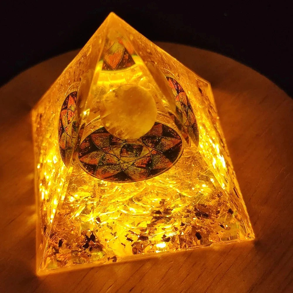 Mystery 5cm Crystal Energy Pyramid