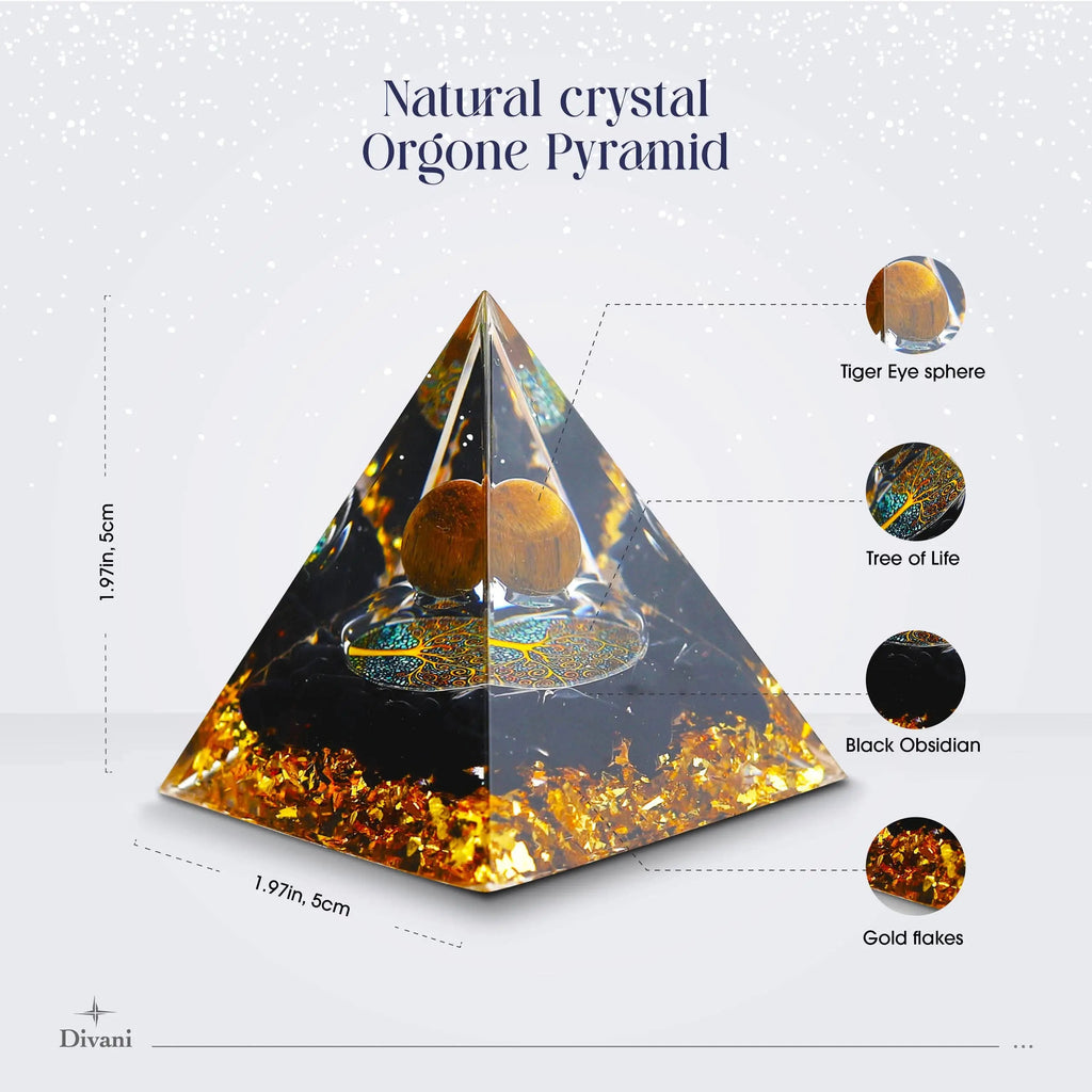 Mystery 5cm Crystal Energy Pyramid