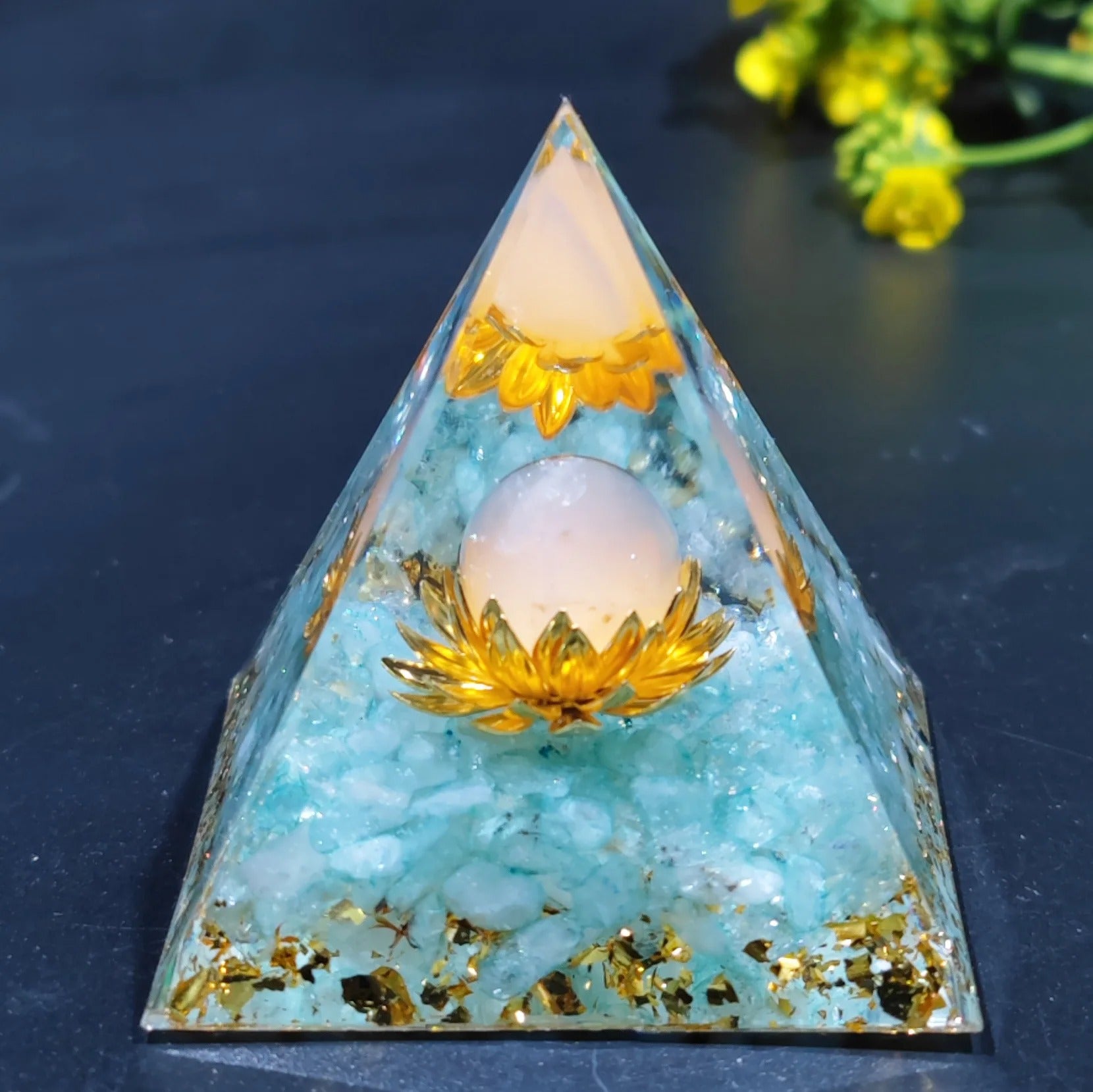 Mystery 5cm Crystal Energy Pyramid